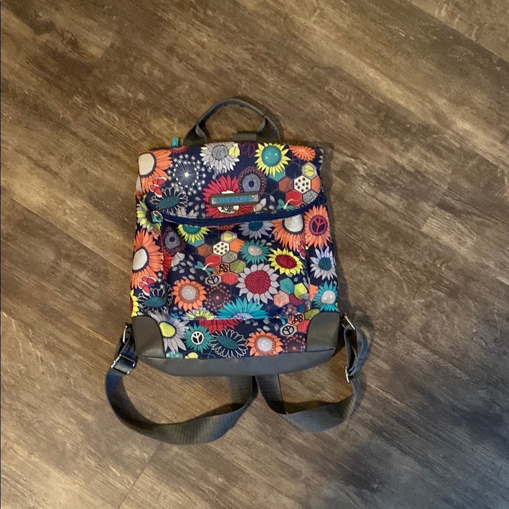 Lily Bloom Black Floral Backpack